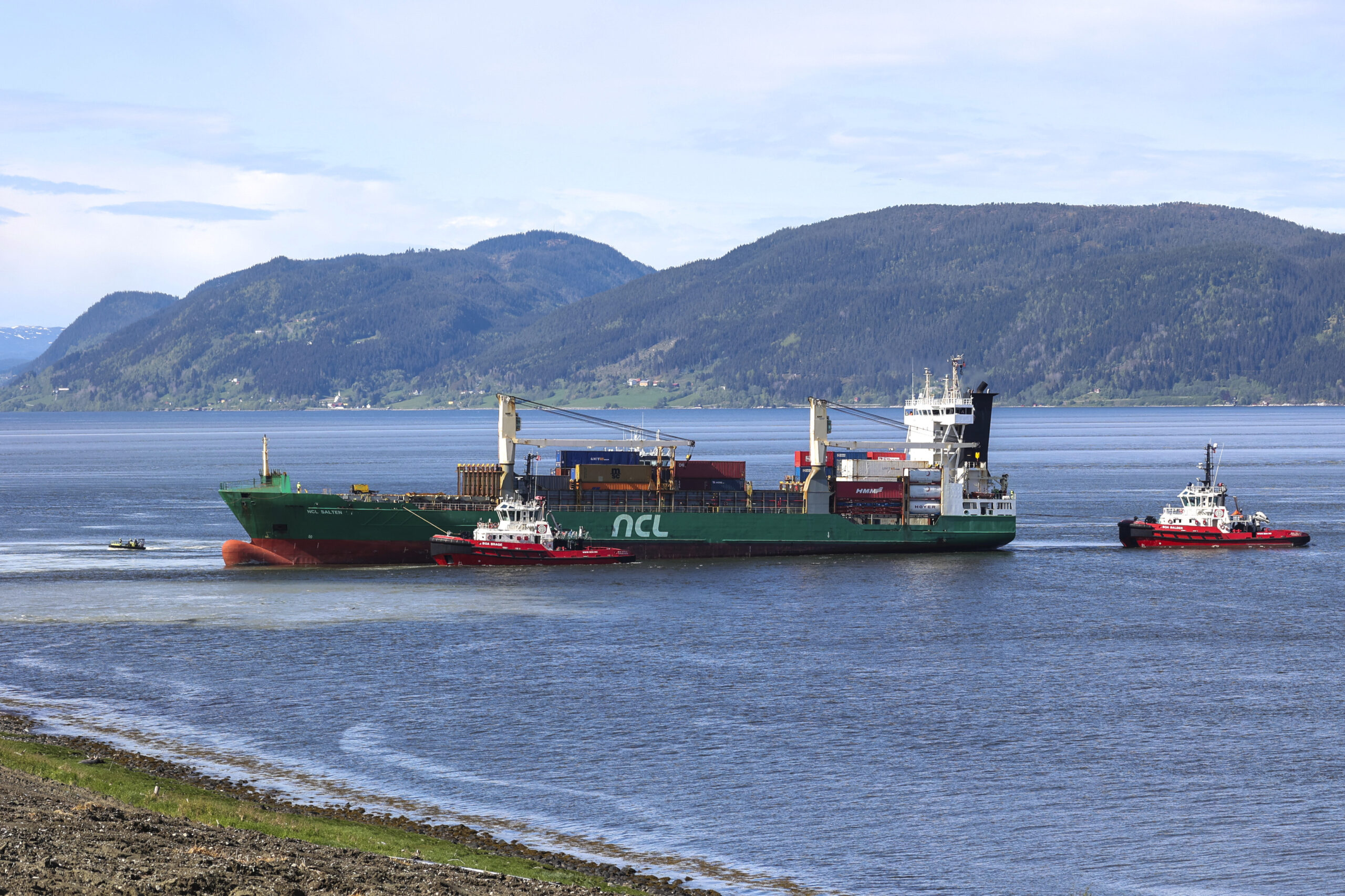Cargo Ship That Ran Aground in Norway, Nearly Hitting a House, Is Towed Back to Sea